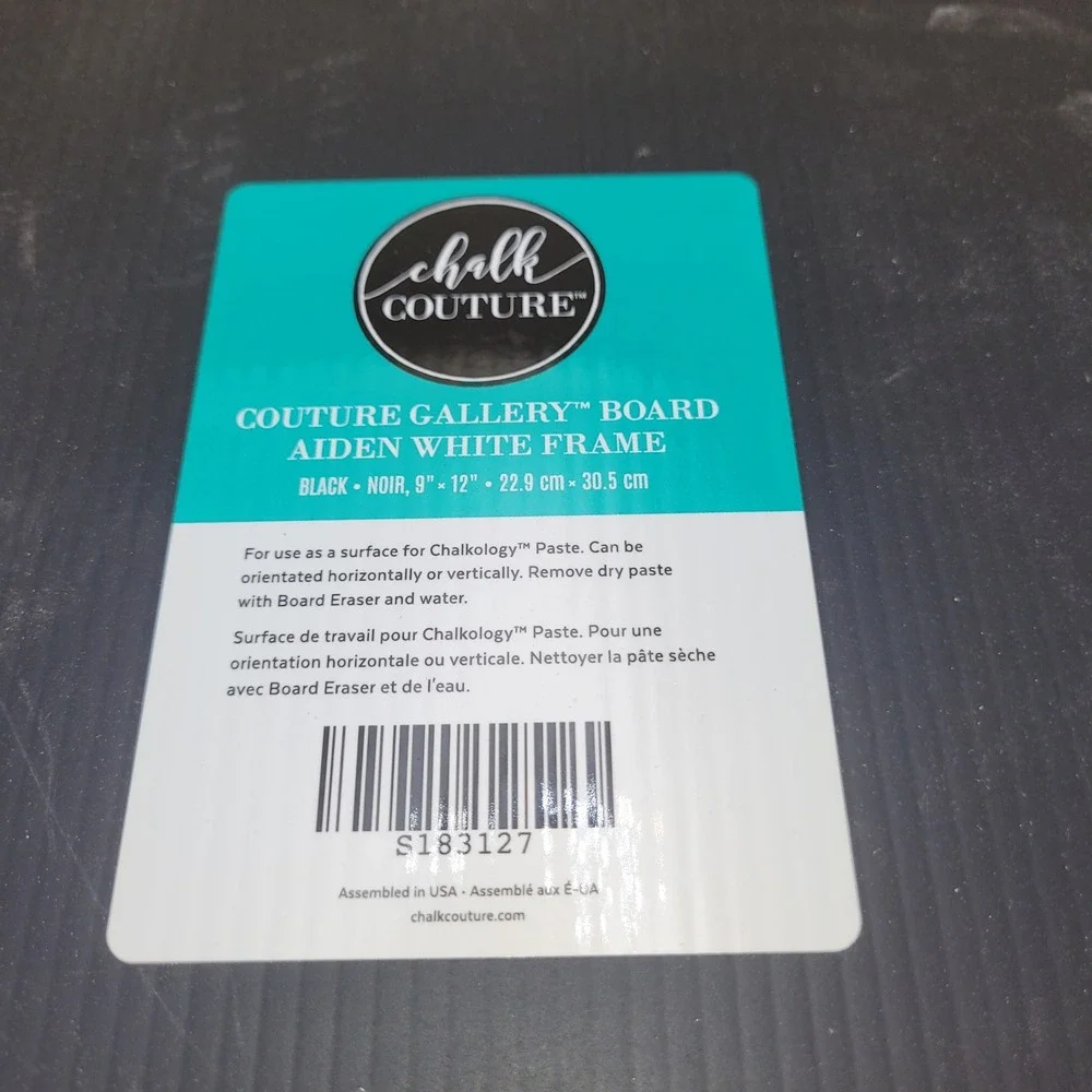 Chalk Couture Gallery Board Aiden White Frame Distressed Chalkboard 16x13 Crafts
